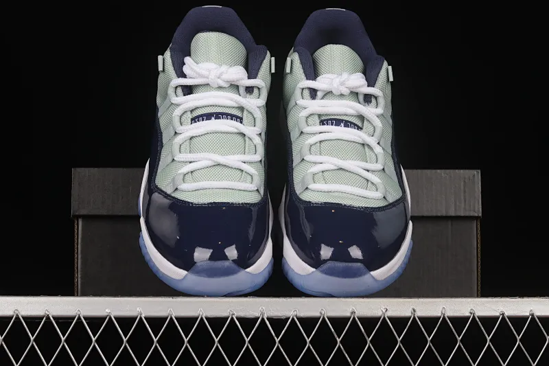 All categories Air Jordan Jordan series basketball shoes Air Jordan 11 F version Air Jordan 11 Retro Low AJ11 navy low top layer genuine standard genuine carbon sports culture basketball shoes 528895-007